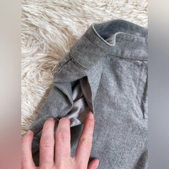 St. John Pants Size 4 Gray Trouser Sltraight Leg Wool Blend mid rise pockets - Picture 6 of 11